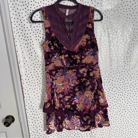 Free People Floral Purple Sleeveless Dress - Picture 5 of 10
